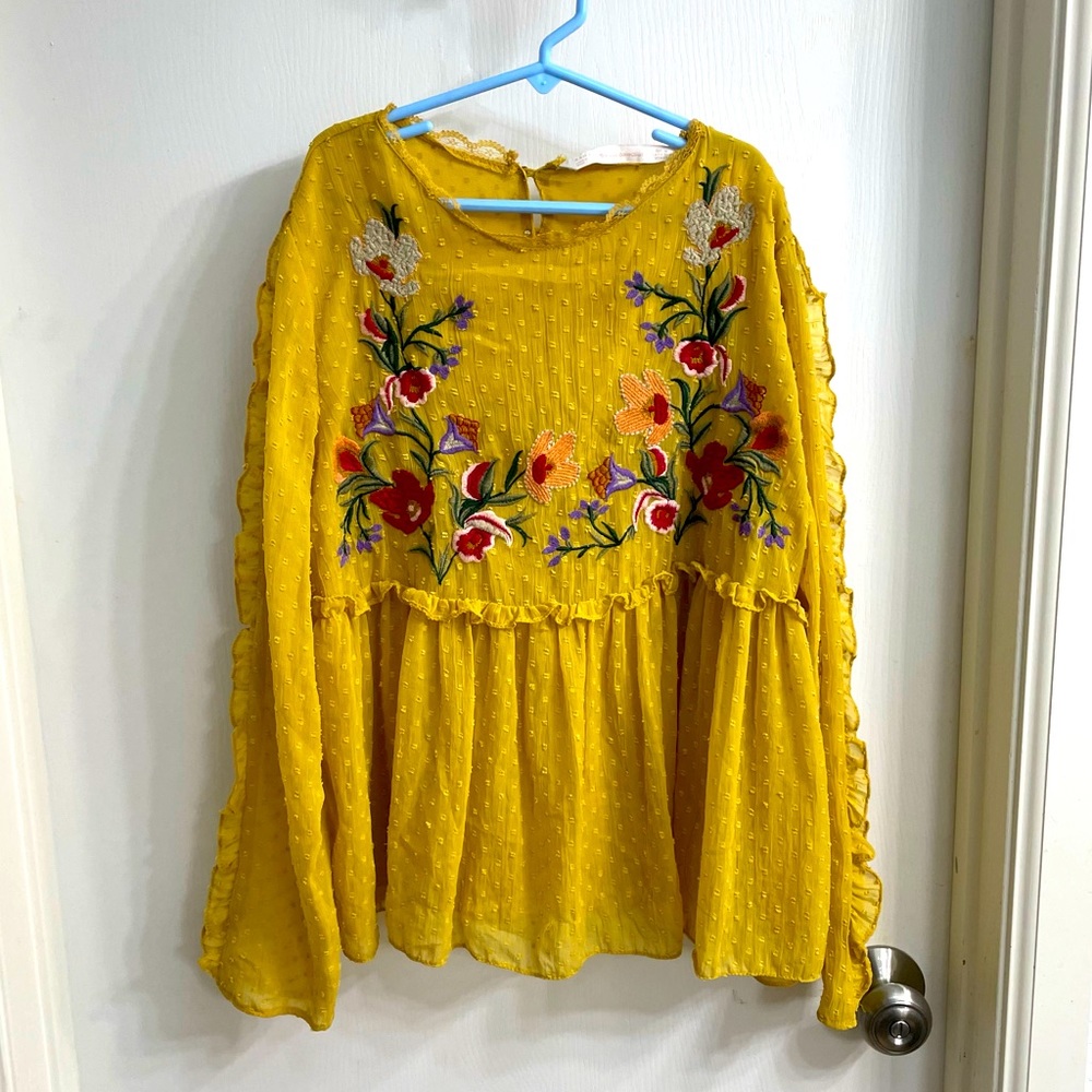 Zara Trafulic Collection Top Yellow Bohemian